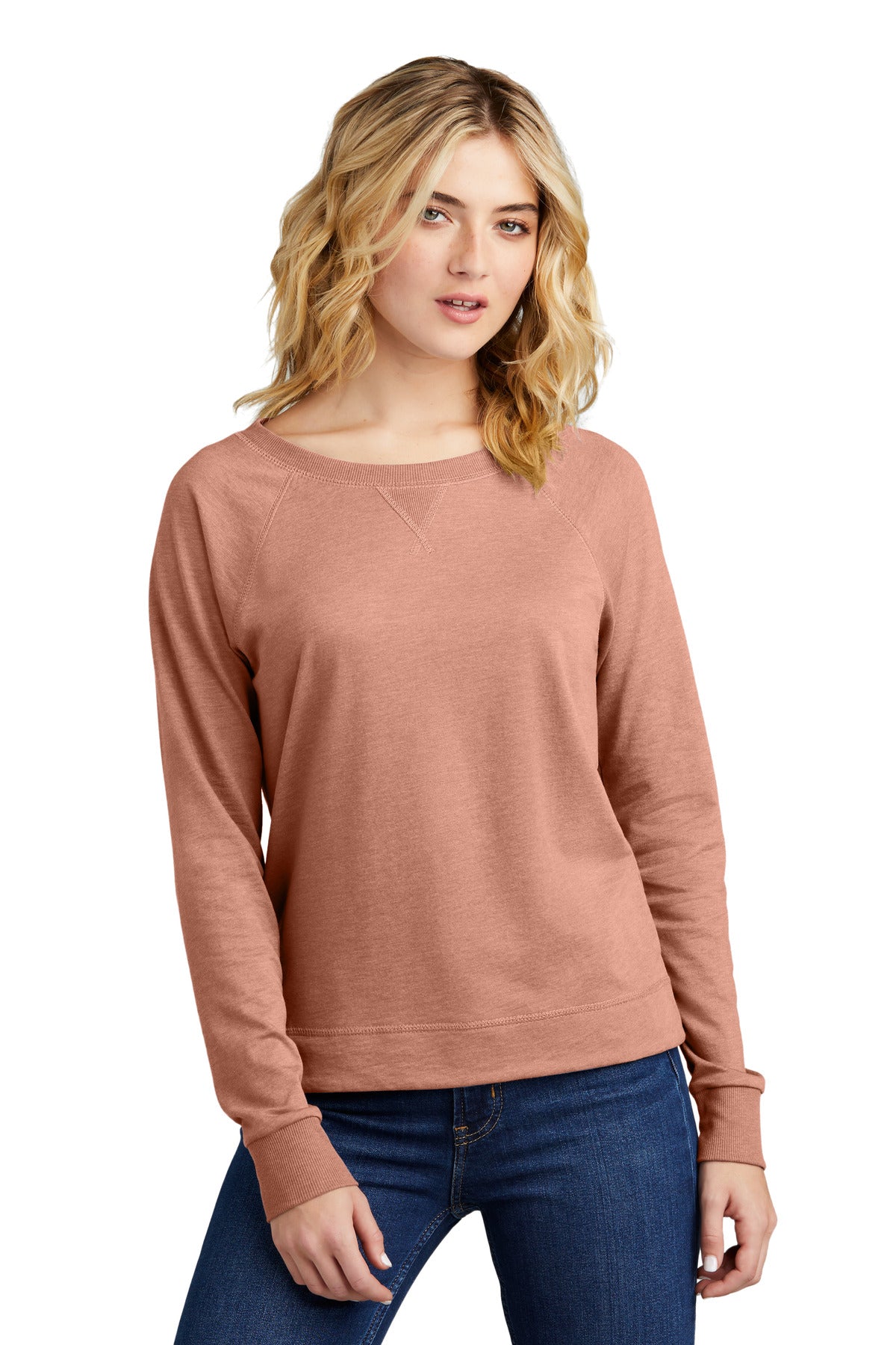 District® Women's Featherweight French Terry™ Long Sleeve Crewneck DT672