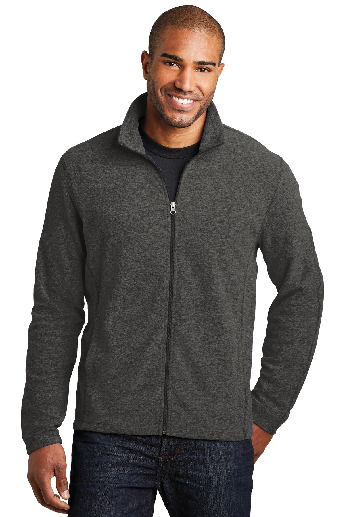 Port Authority® Heather Microfleece Full-Zip Jacket. F235