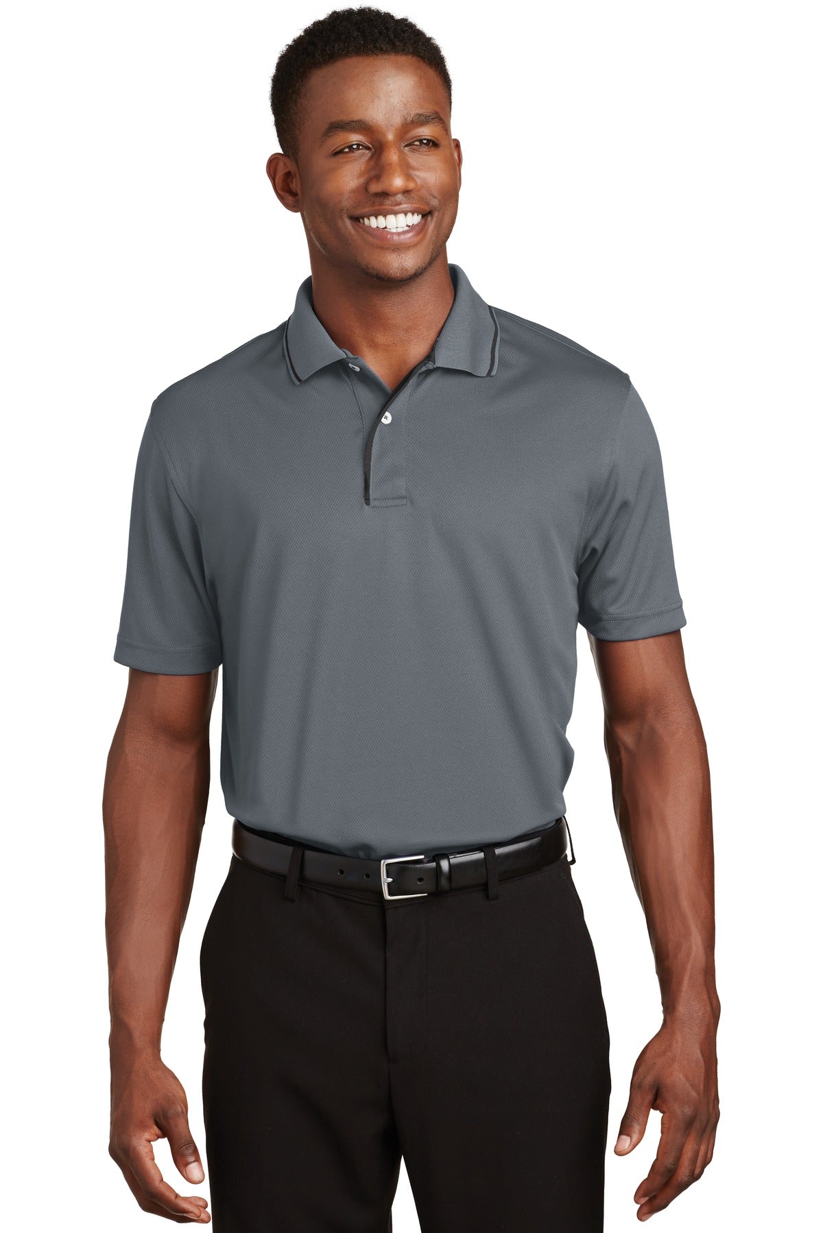 Sport-Tek® Dri-Mesh® Polo with Tipped Collar and Piping.  K467