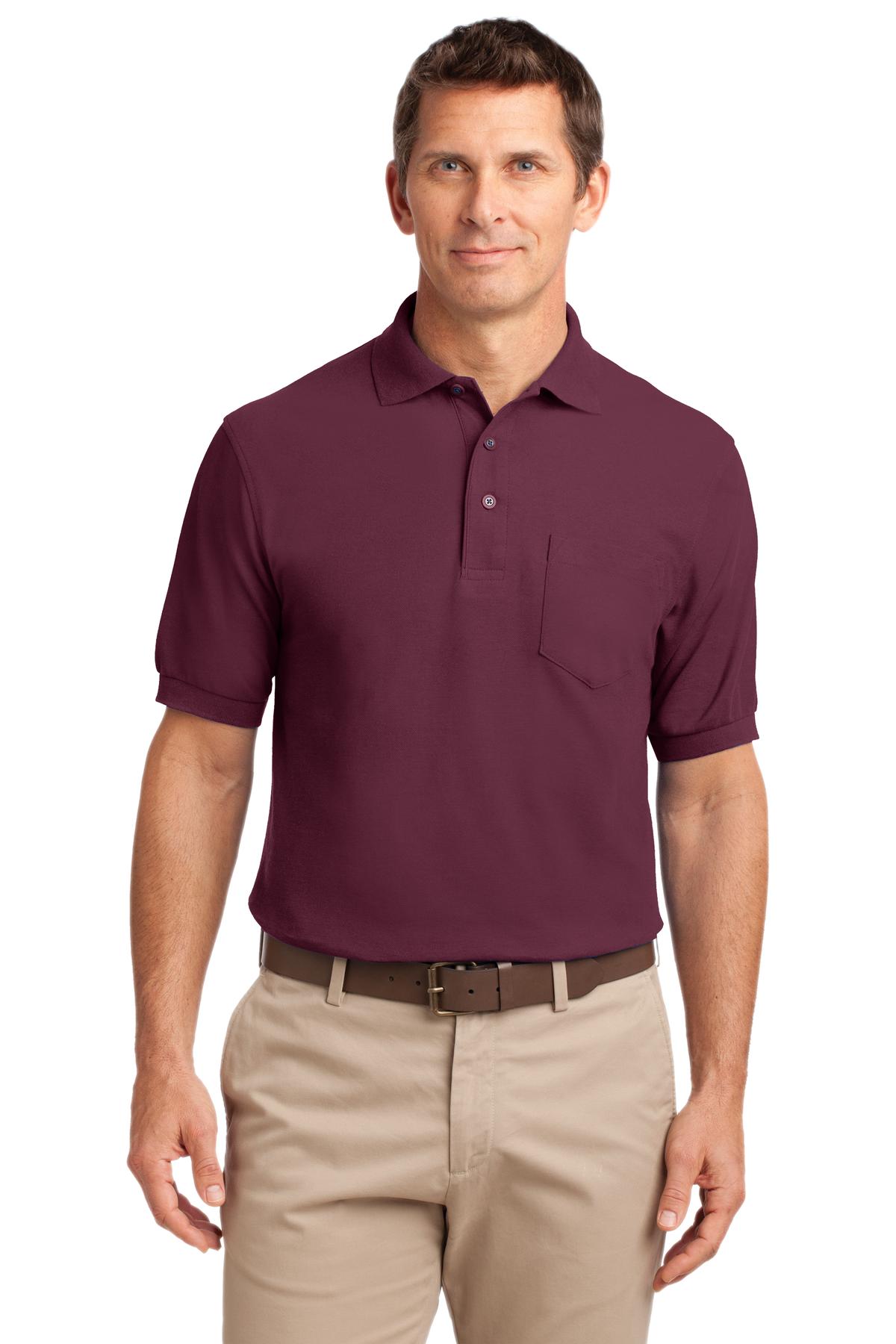 Port Authority® Silk Touch™ Polo with Pocket.  K500P