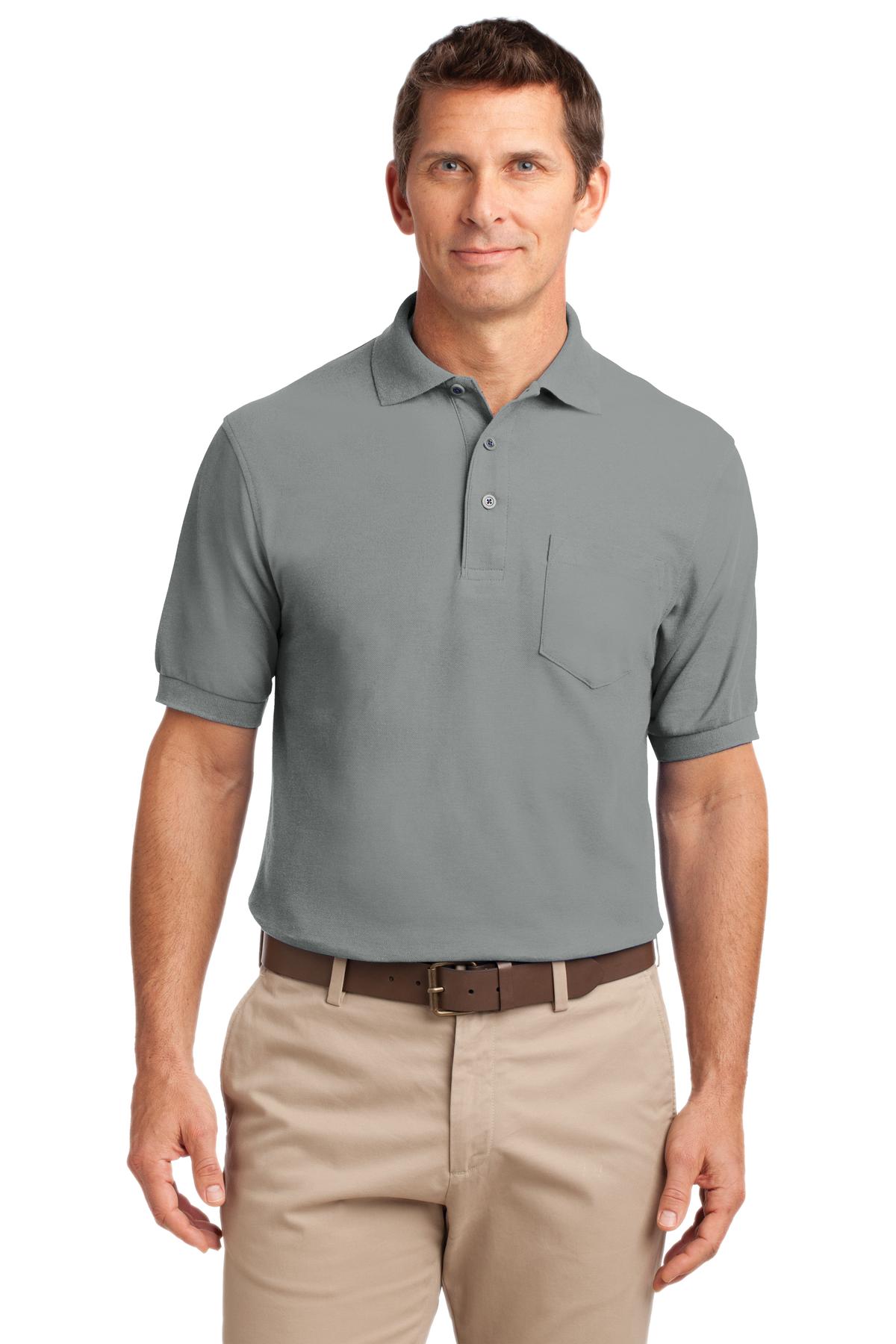 Port Authority® Silk Touch™ Polo with Pocket.  K500P