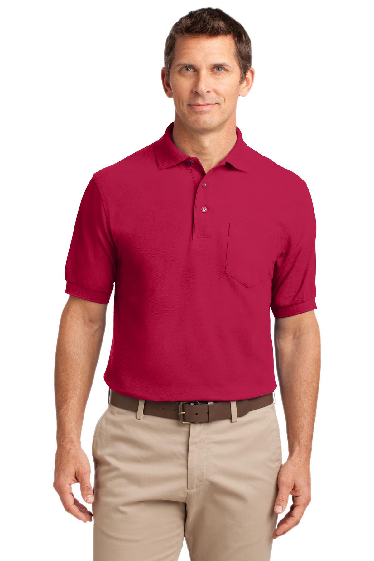 Port Authority® Silk Touch™ Polo with Pocket.  K500P