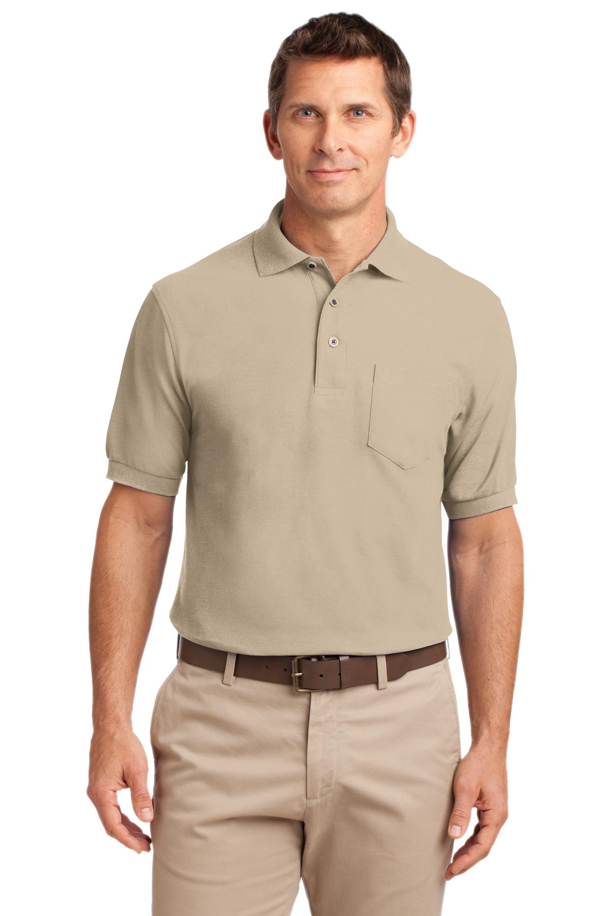 Port Authority® Silk Touch™ Polo with Pocket.  K500P