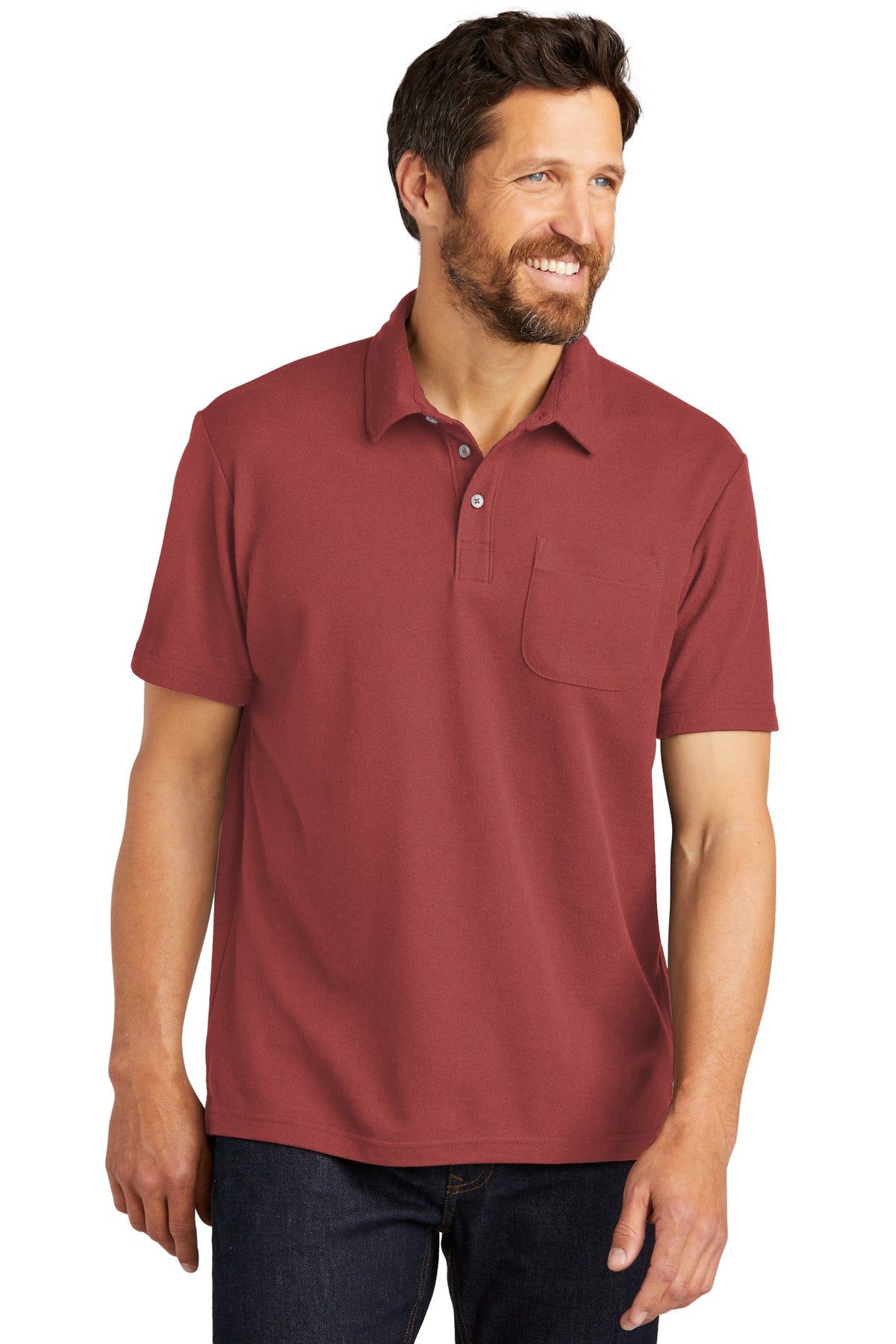 Port Authority ®  C-FREE ®  Cotton Blend Pique Pocket Polo K868