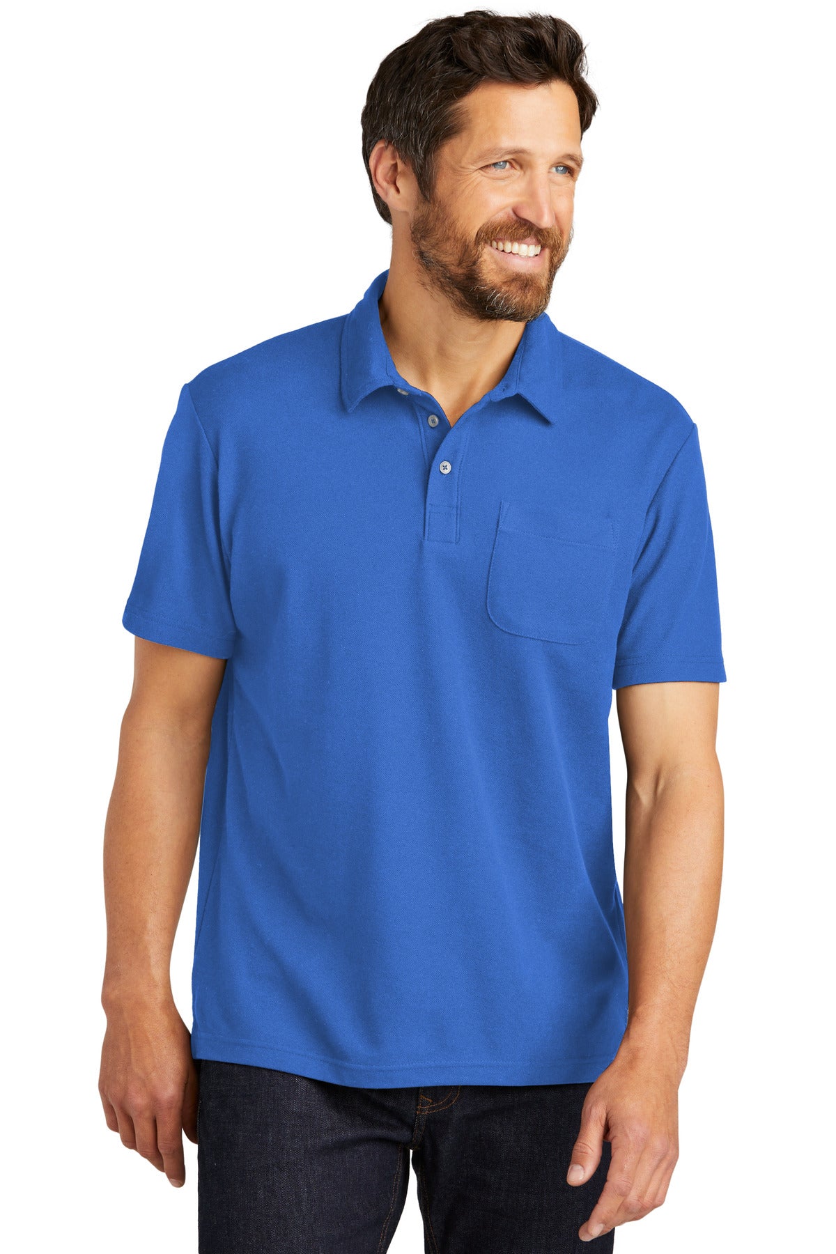 Port Authority® C-FREE® Cotton Blend Pique Pocket Polo K868