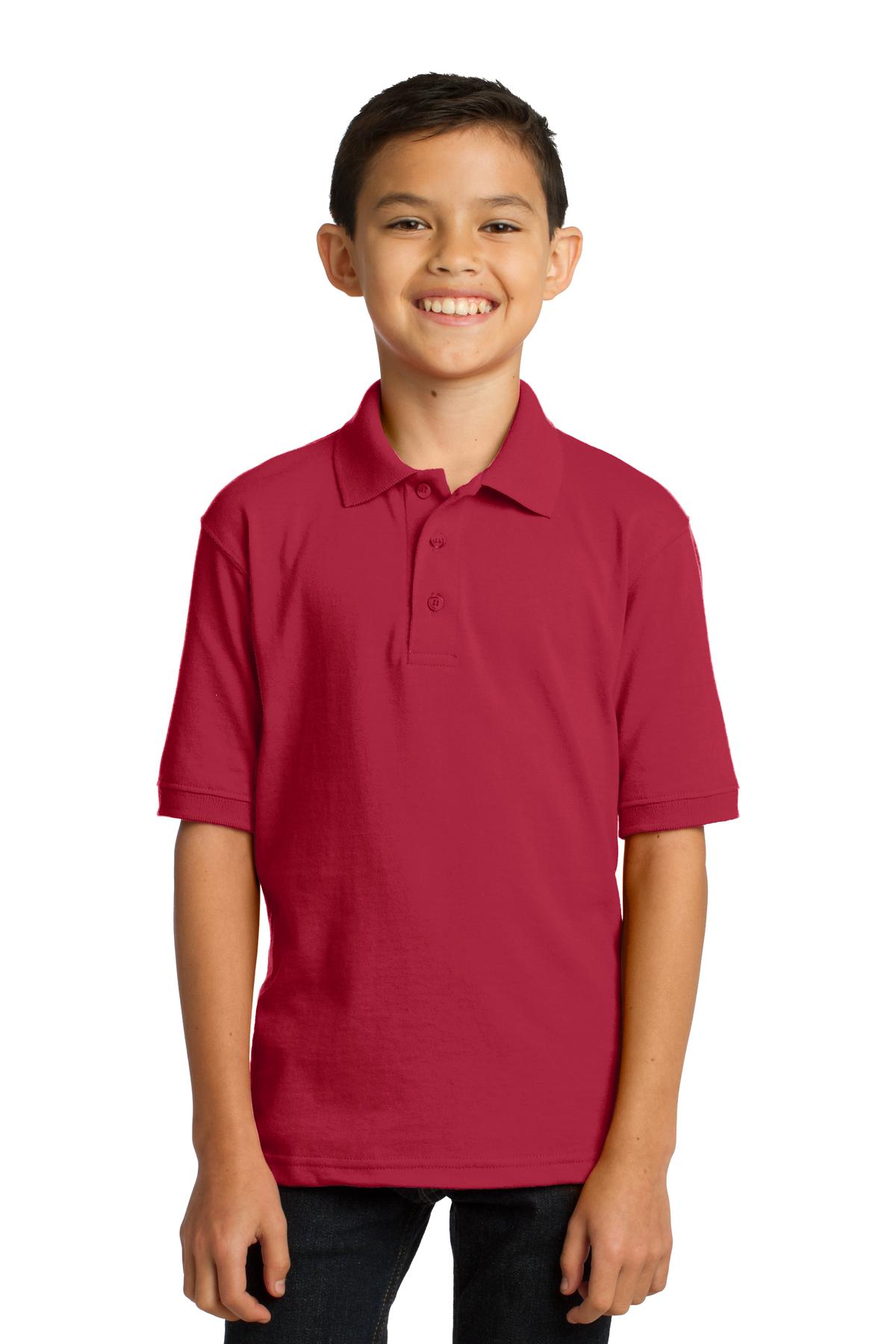 Port & Company® Youth Core Blend Jersey Knit Polo. KP55Y