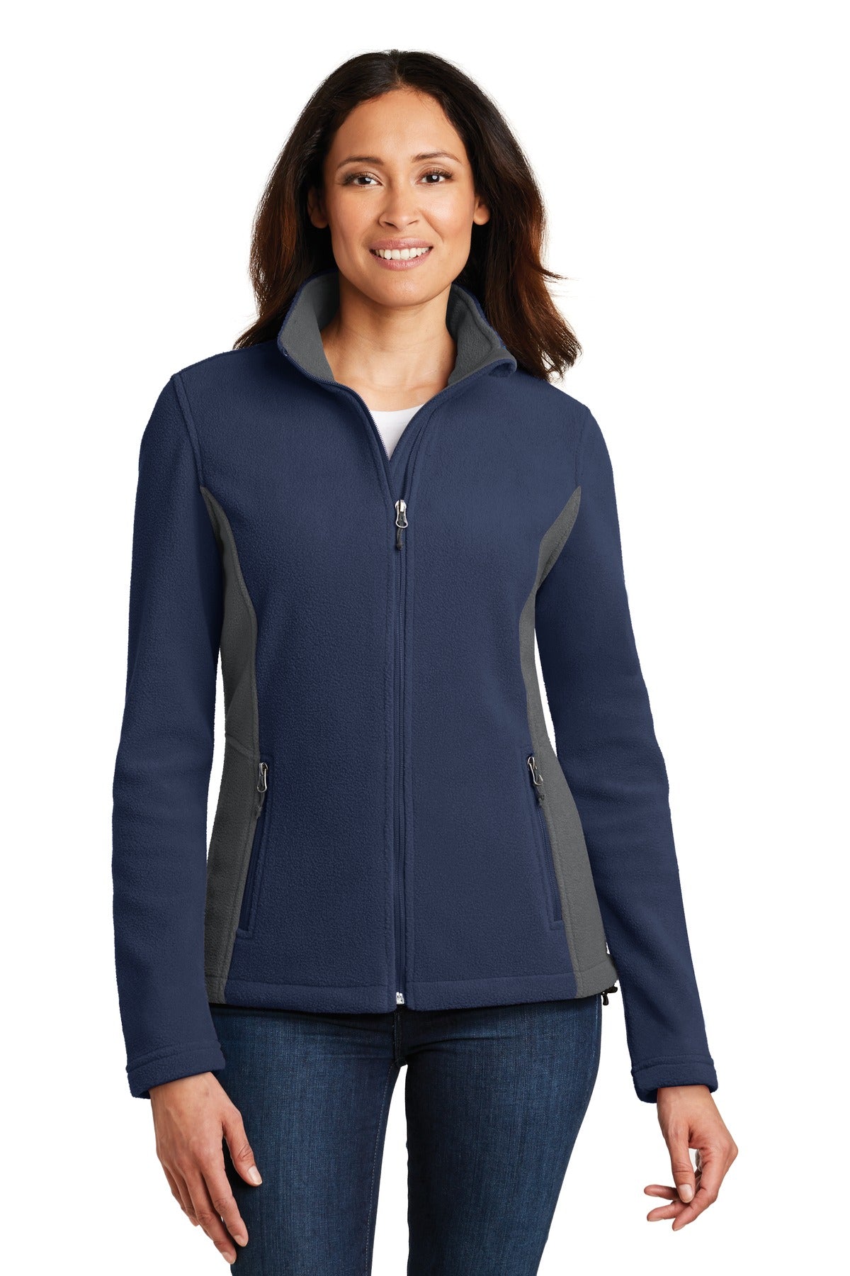 Port Authority® Ladies Colorblock Value Fleece Jacket. L216