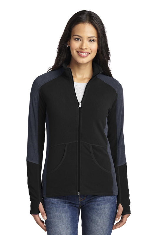 Port Authority® Ladies Colorblock Microfleece Jacket. L230