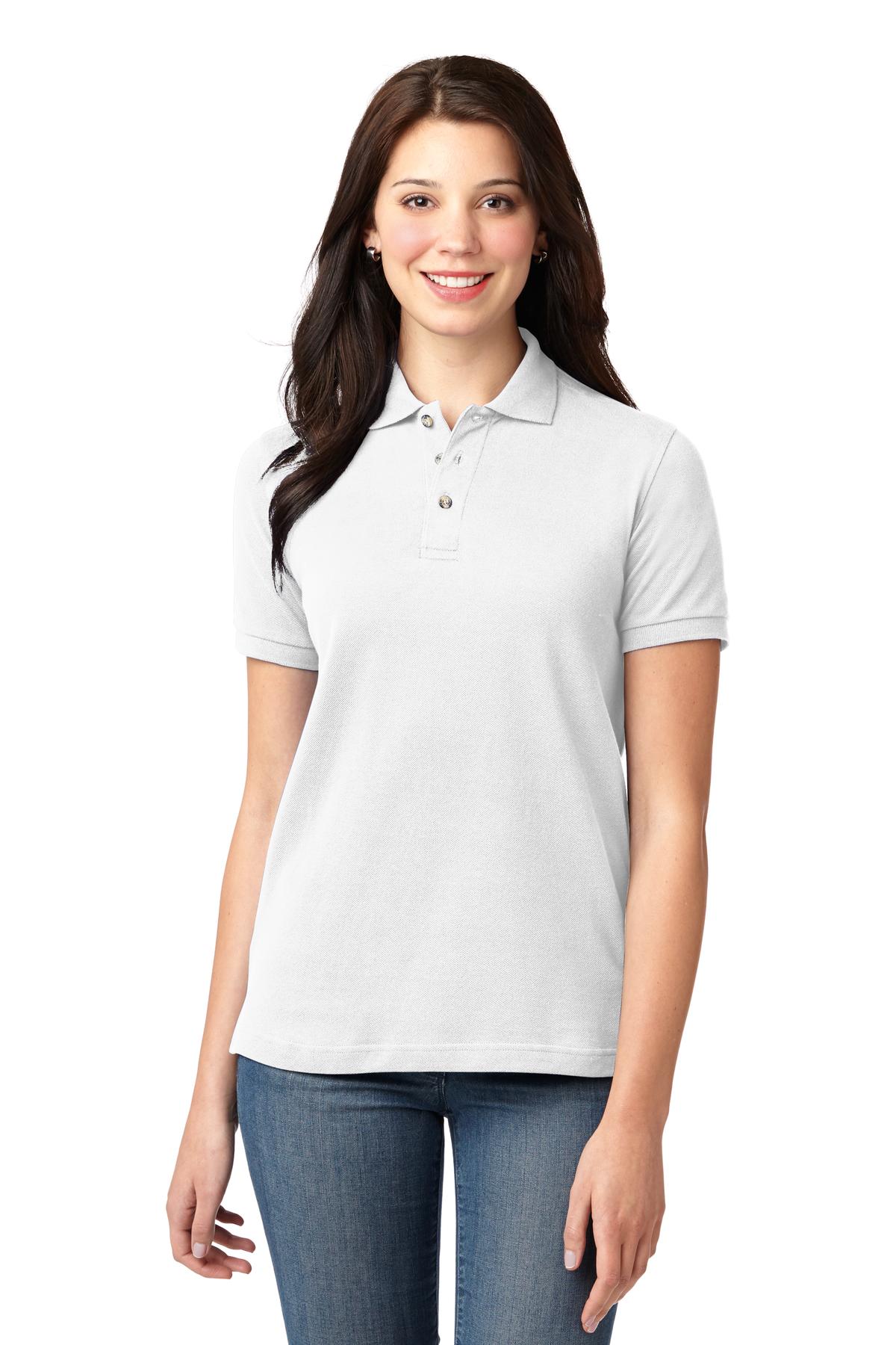 Port Authority® Ladies Heavyweight Cotton Pique Polo.  L420