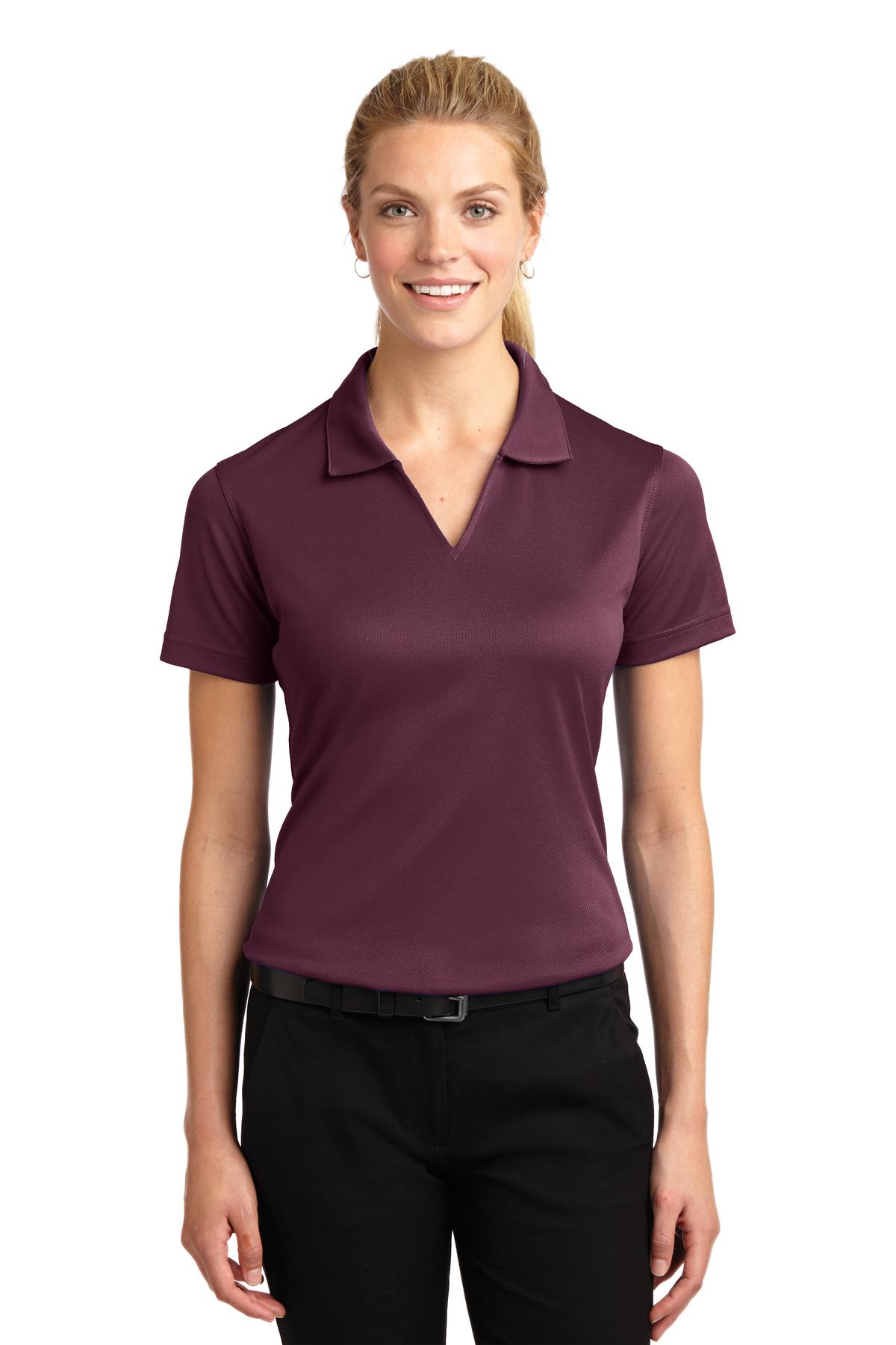 Sport-Tek® Ladies Dri-Mesh® V-Neck Polo.  L469