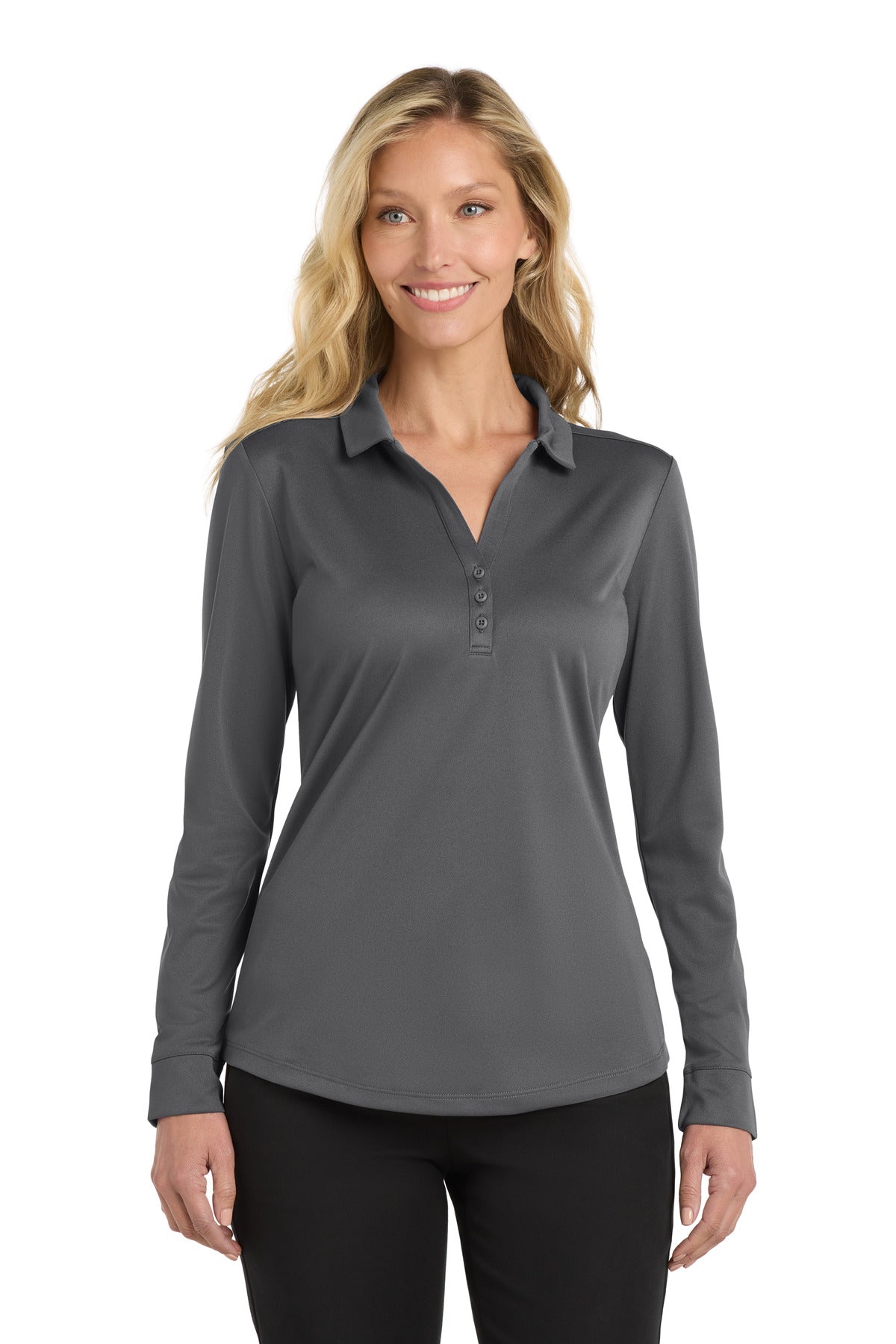 Port Authority  ®  Women's Silk Touch  ™   Performance Long Sleeve Polo. L540LS