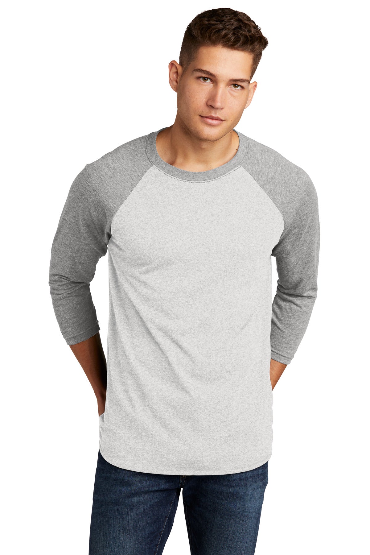 Next Level Apparel ®    Unisex Tri-Blend 3/4-Sleeve Raglan Tee. NL6051