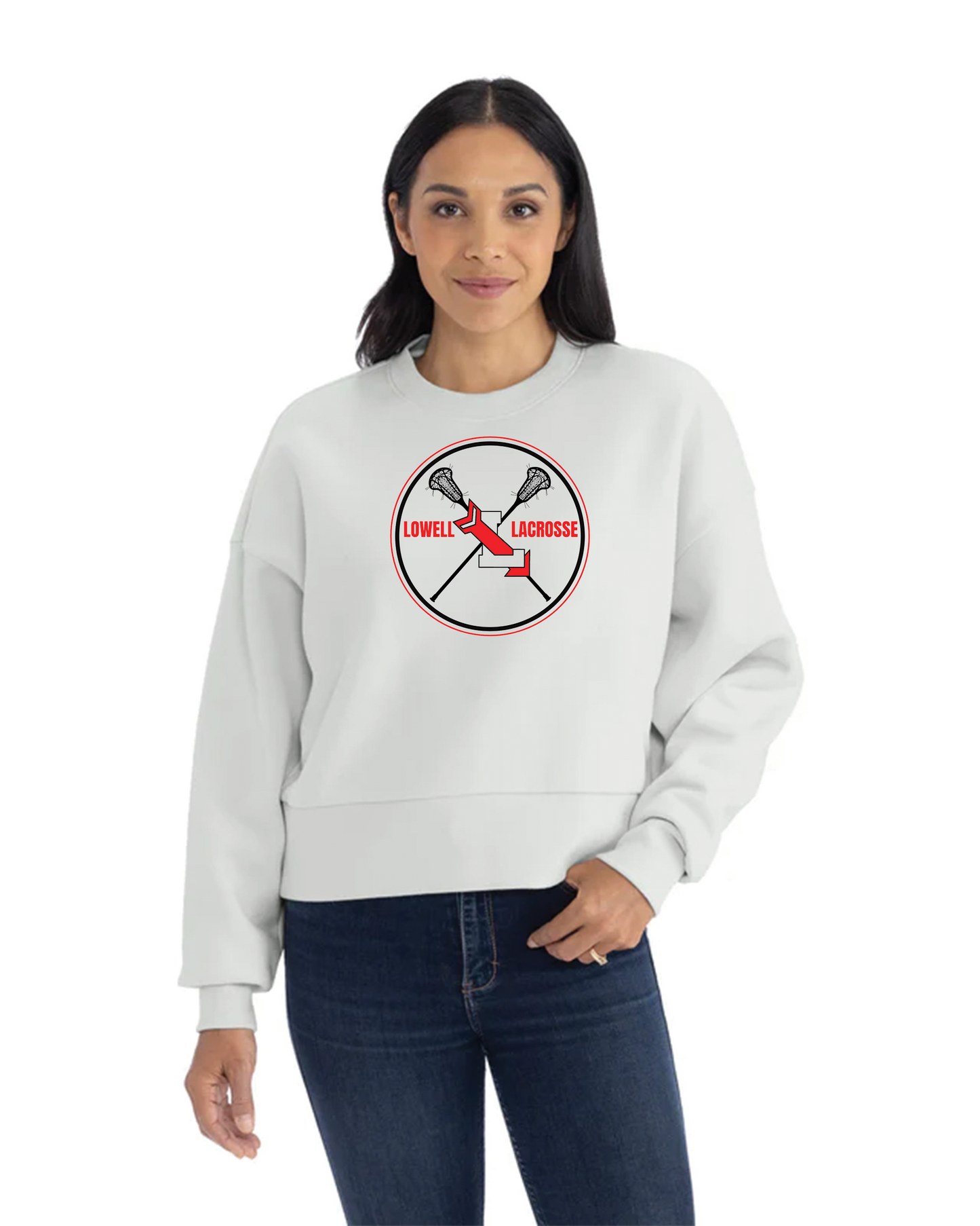 Lowell Varsity LAX - Next Level Apparel® 9087 Women's Heavyweight Sweatshirt NL9087