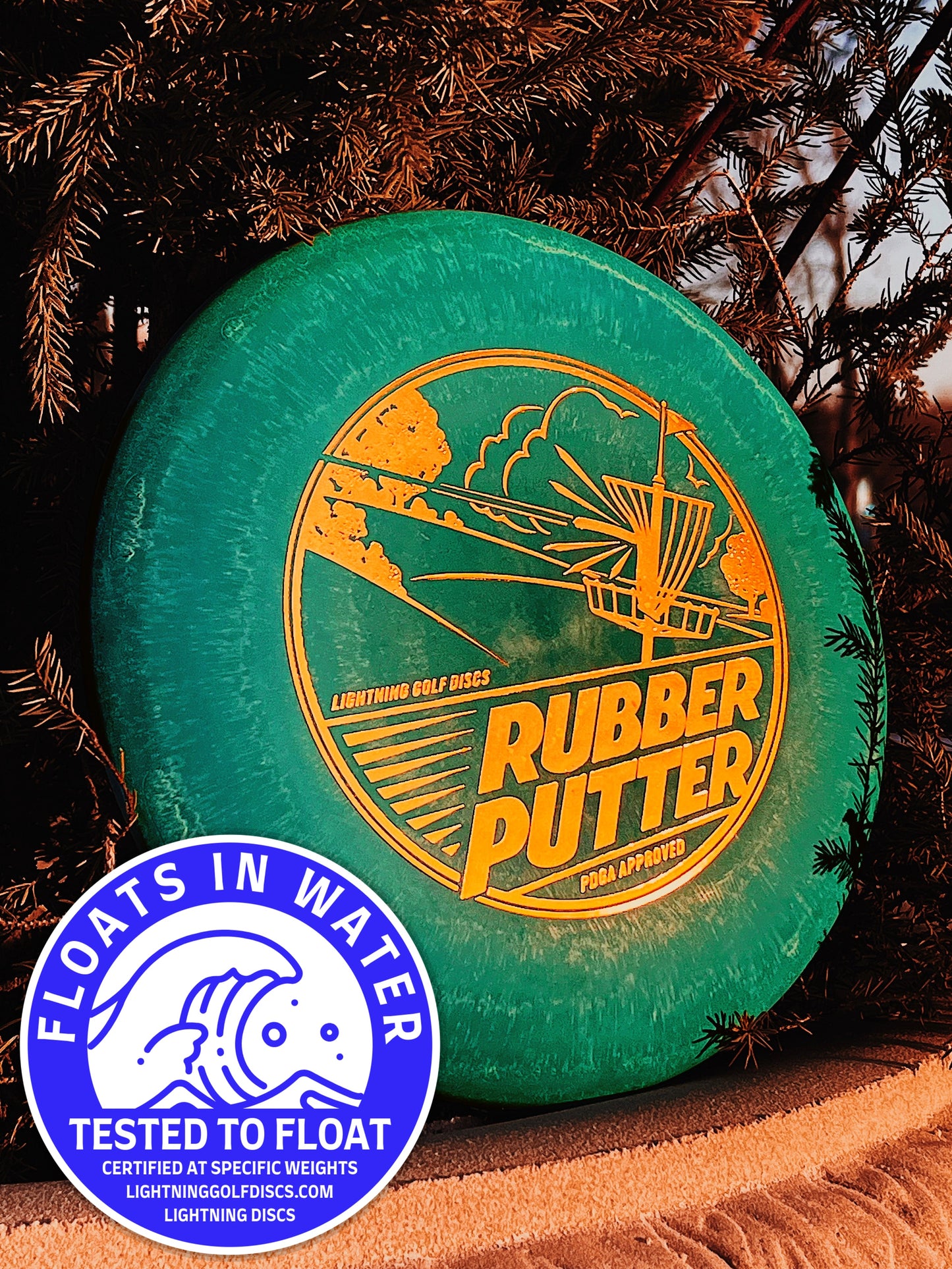 Lightning Sure Grip Rubber Putter Golf Disc