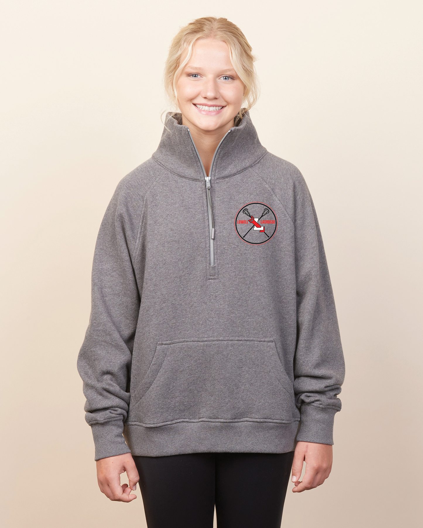 Lowell Varsity LAX - Enza® 31179 Ladies Boxy Half Zip Fleece EZ311